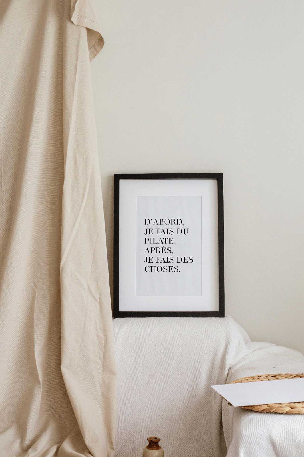 affiche citation pilate noir