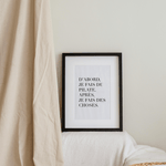 affiche ALBA pilate blanc et noir