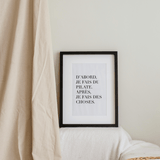 affiche ALBA pilate blanc et noir