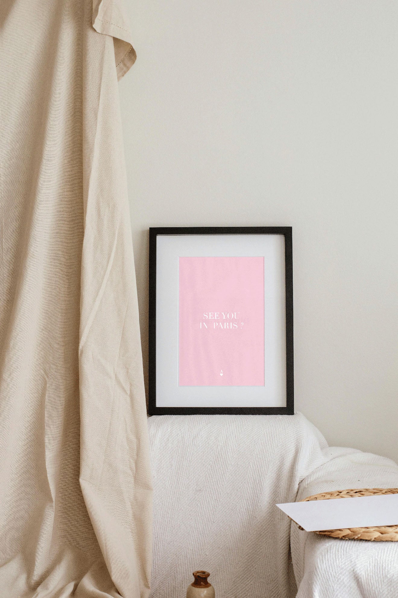 affiche see you in paris rose