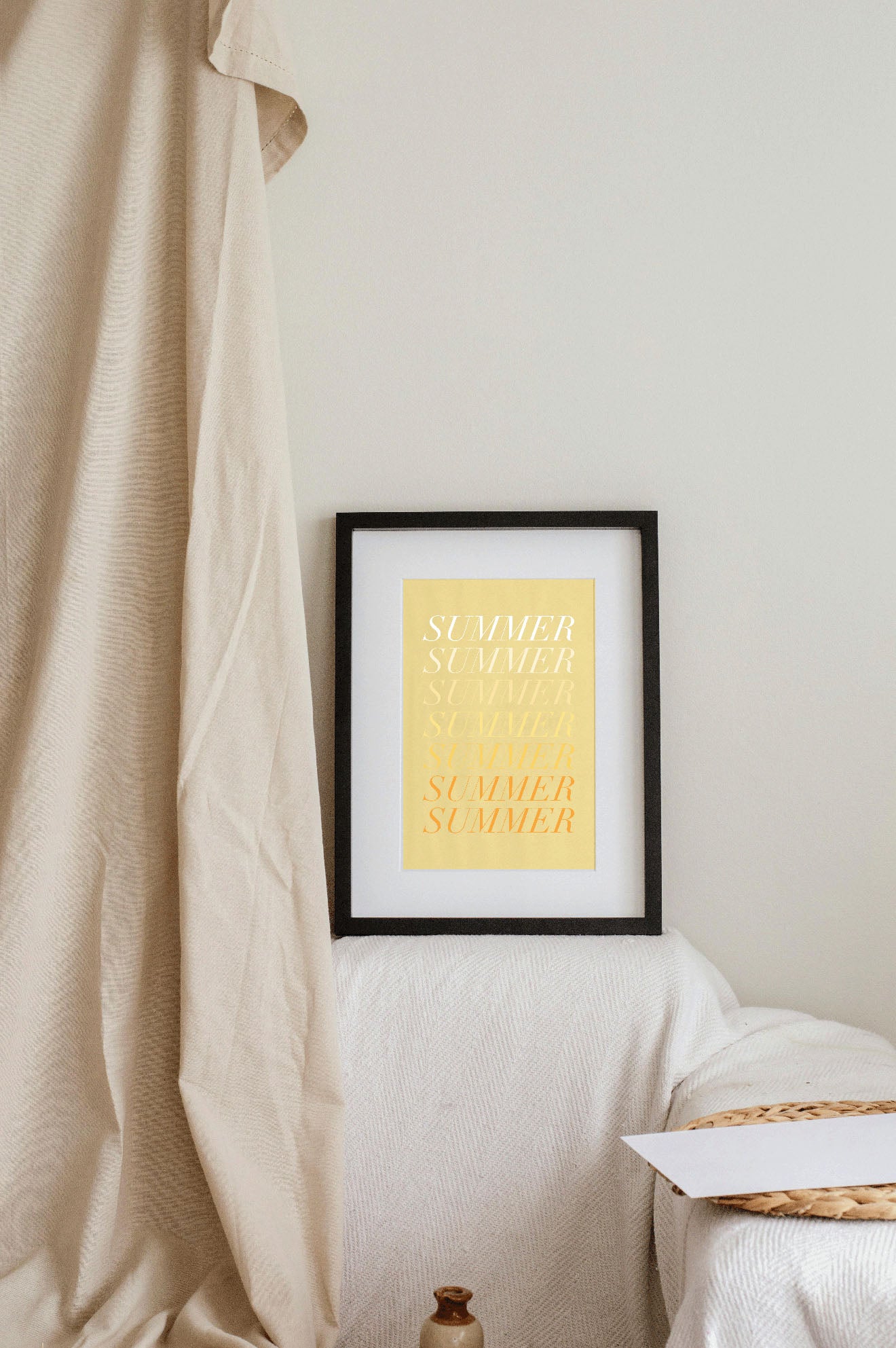 affiche summer jaune