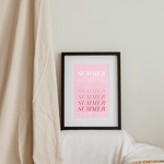 affiche ALBA summer dégradé rose