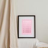 affiche ALBA summer dégradé rose