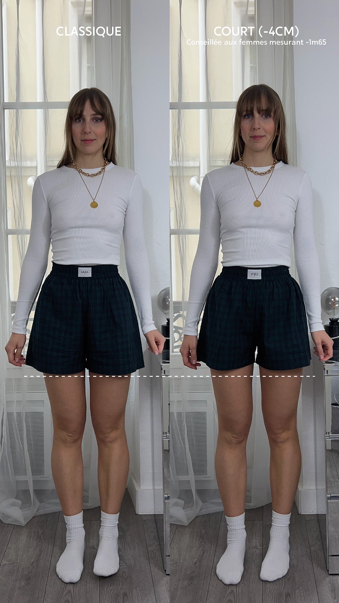 longueurs short lucas comparaison