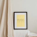 affiche ALBA tulipe jaune illustration