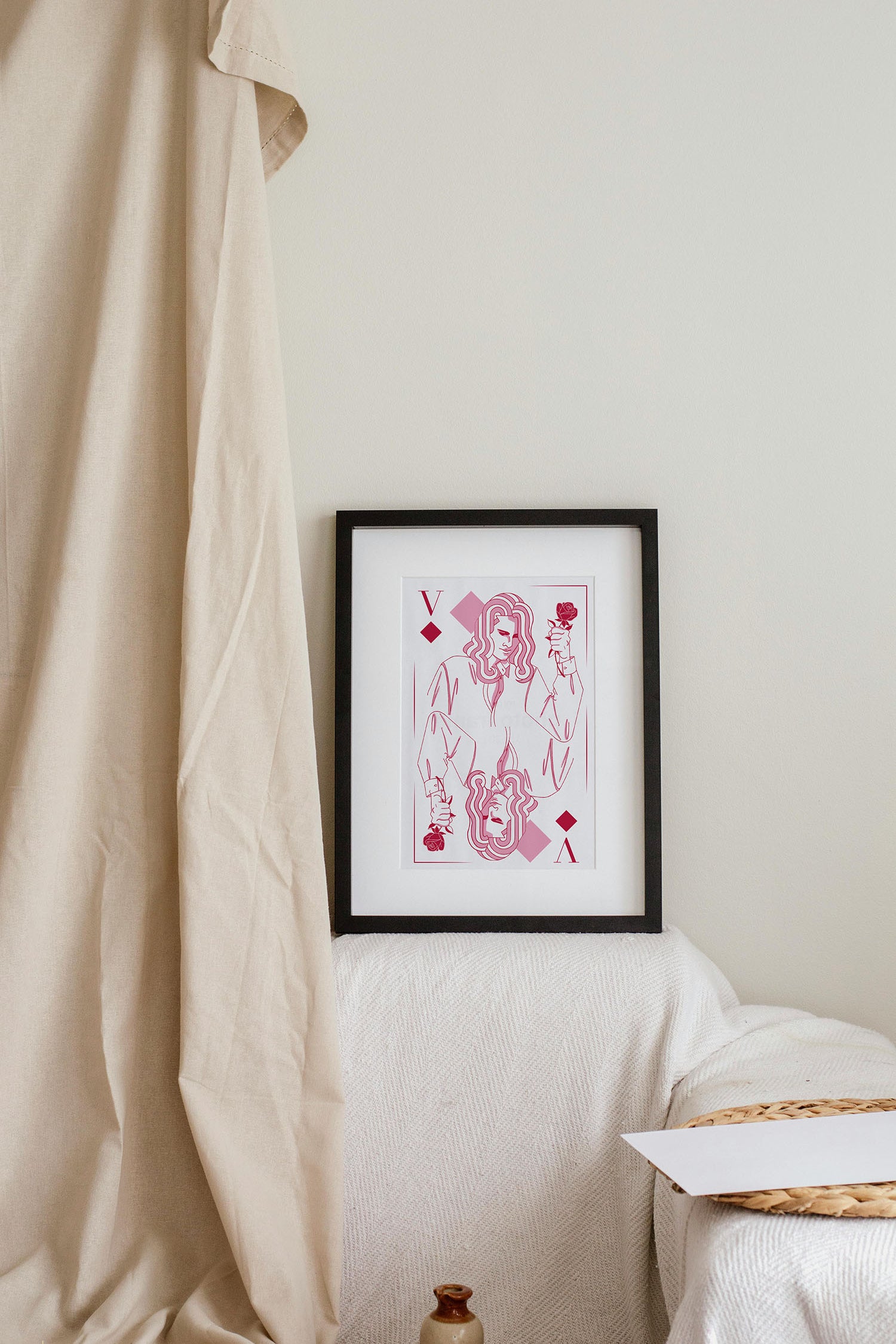 affiche illustration valet de carreaux
