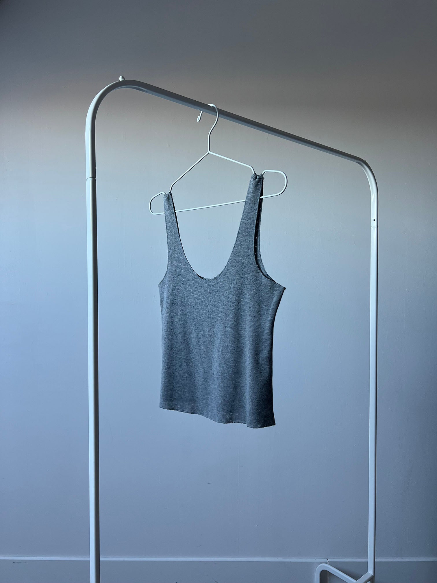 Noah - White pointelle jersey tank top