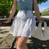 JUPE ANGE — POPELINE BLANCHE