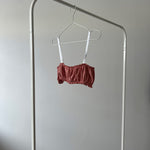 brassière Pauline en jersey pointelle corail sur ceintre