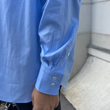 Gaby - Oversized pink poplin shirt