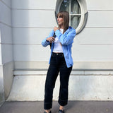 Gaby - Oversized pink poplin shirt