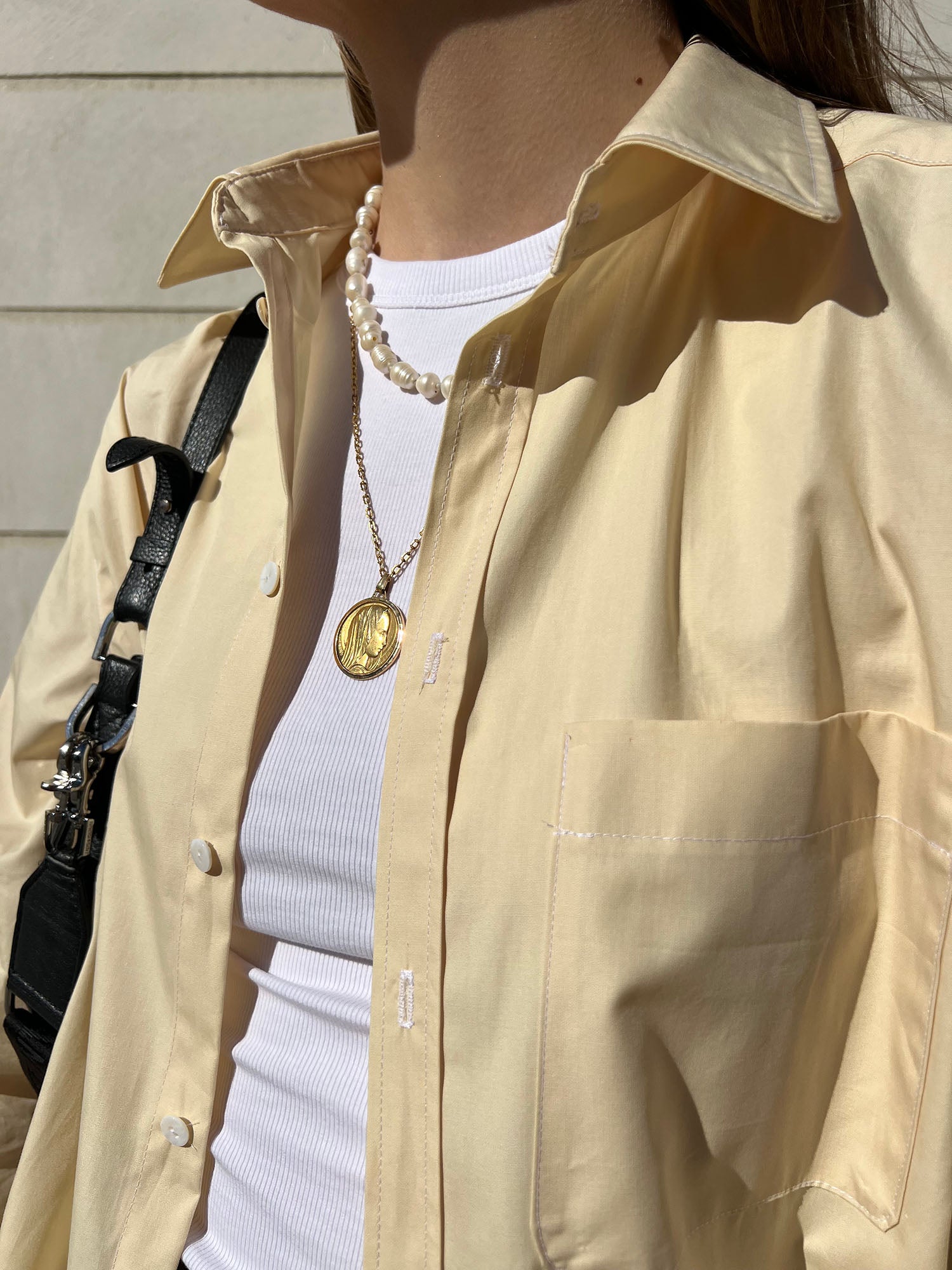Look moderne – chemise Gaby popeline jaune ALBA 