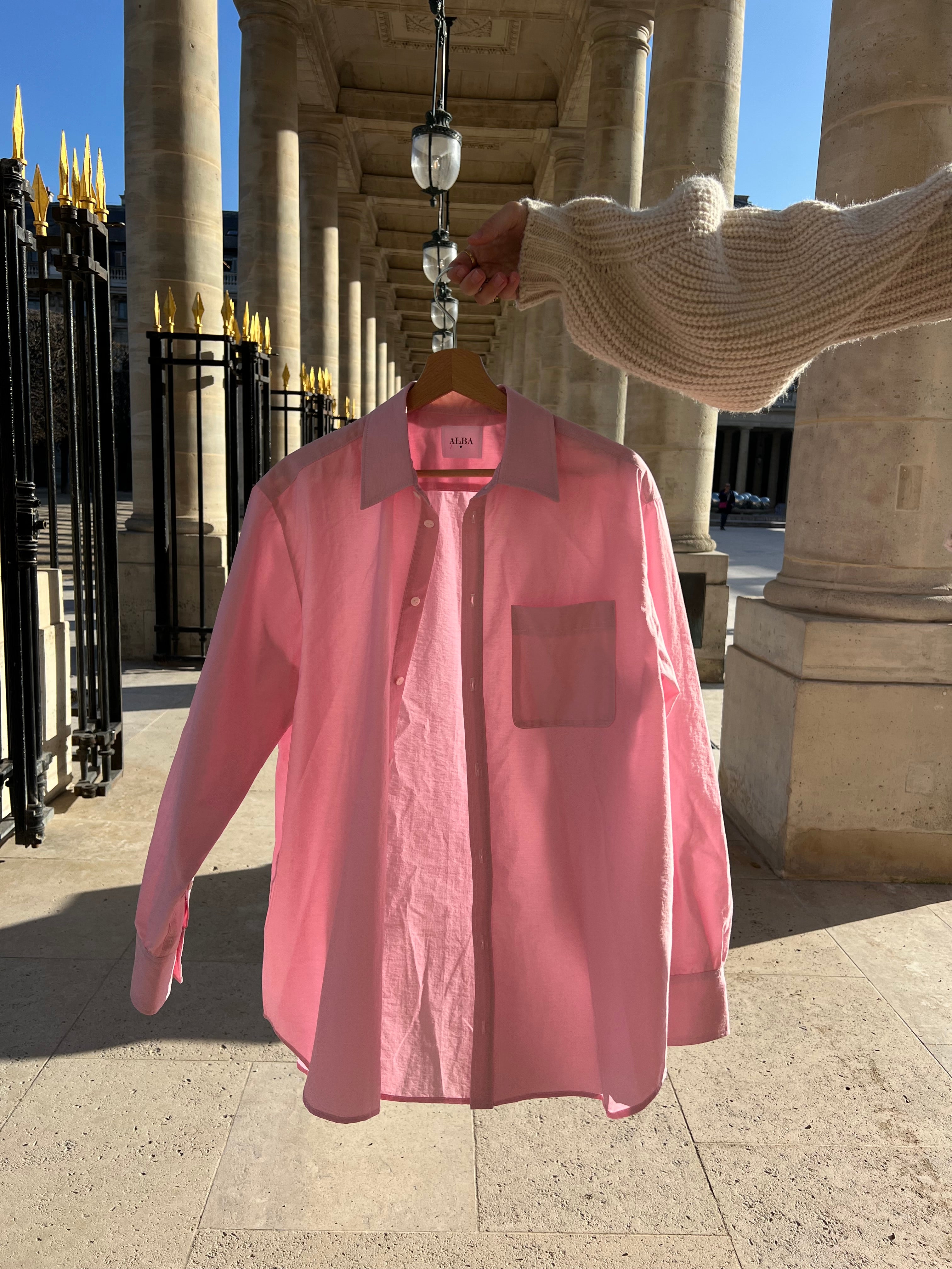 chemise GABY en popeline rose