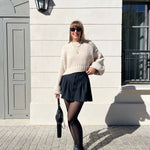 Tenue élégante ALBA – jupe Angèle tailleur gris