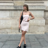 TOP CUTE — RAYURES FLEURS