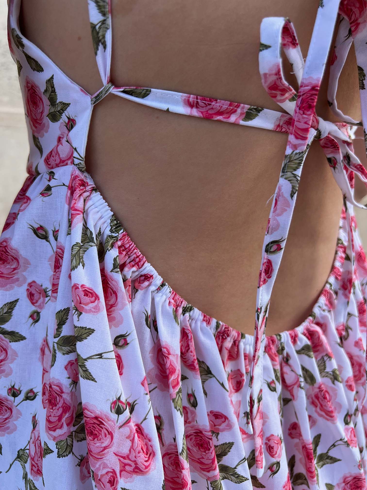ROBE COLETTE — FLEURS ROSES