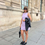 ROBE DÉLICATE — SEERSUCKER LILAS