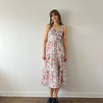 robe simone à fleurs spring portée et vue de face