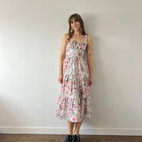 robe simone à fleurs spring portée et vue de face