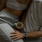 Brassière rosalie en jersey pointelle blanc, photo de couple, saint valentin