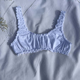 Rosalie - White pointelle jersey bloomer tanga