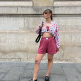 BLOUSE ELISE — FLEURS ROSES