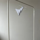 tanga rosalie en jersey pointelle blanc posé sur portant